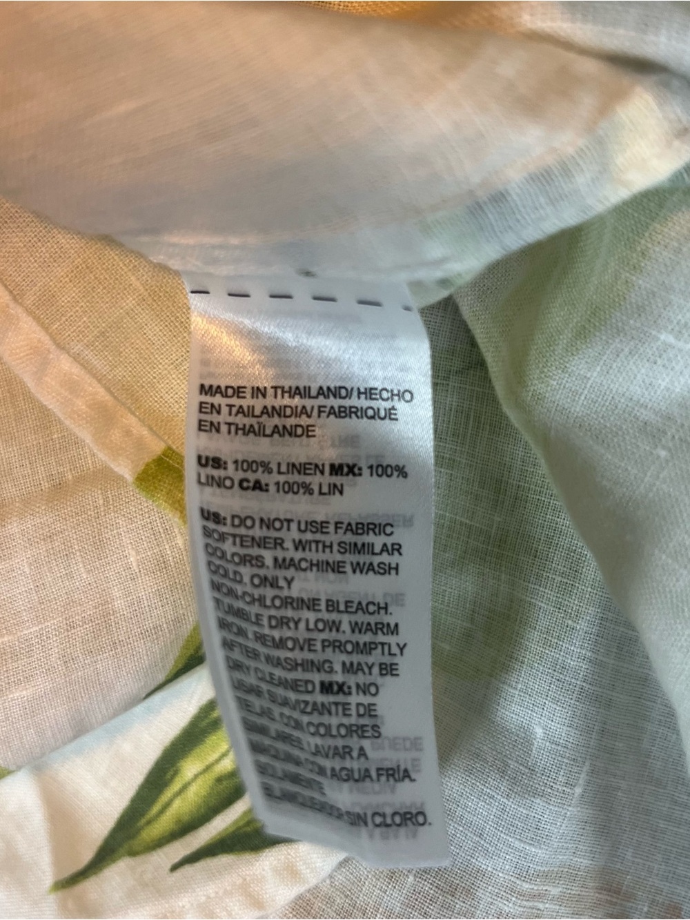 Chicos 100% Linen Sleeveless 14 L 2.5 Citrus Fruit Lemon Lime Orange Cottagecore - Picture 4 of 5